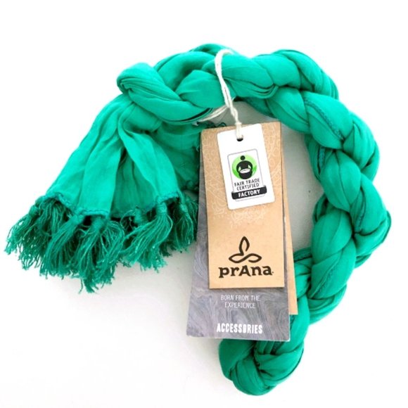 Prana Accessories - PRANA Women's Organic Cotton Green Scarf NWT